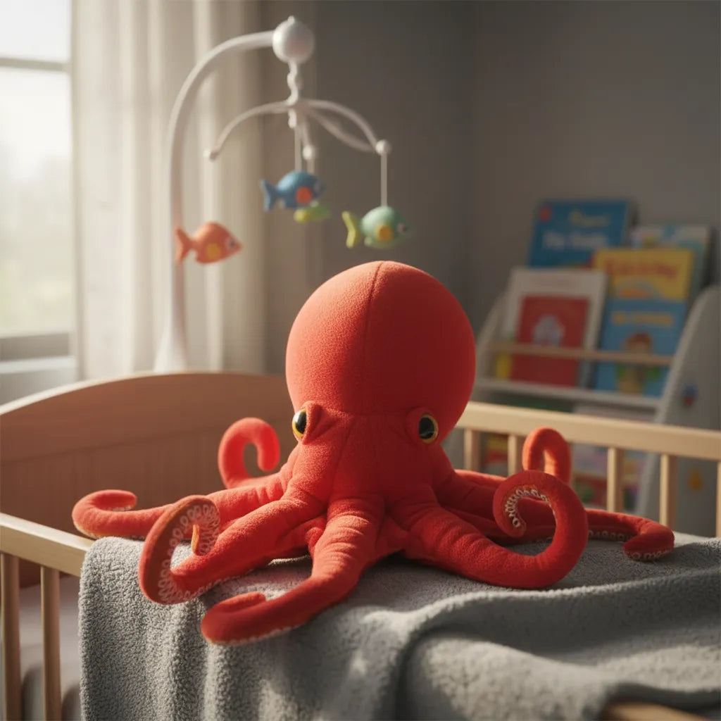 Peluche Pulpo Rojo