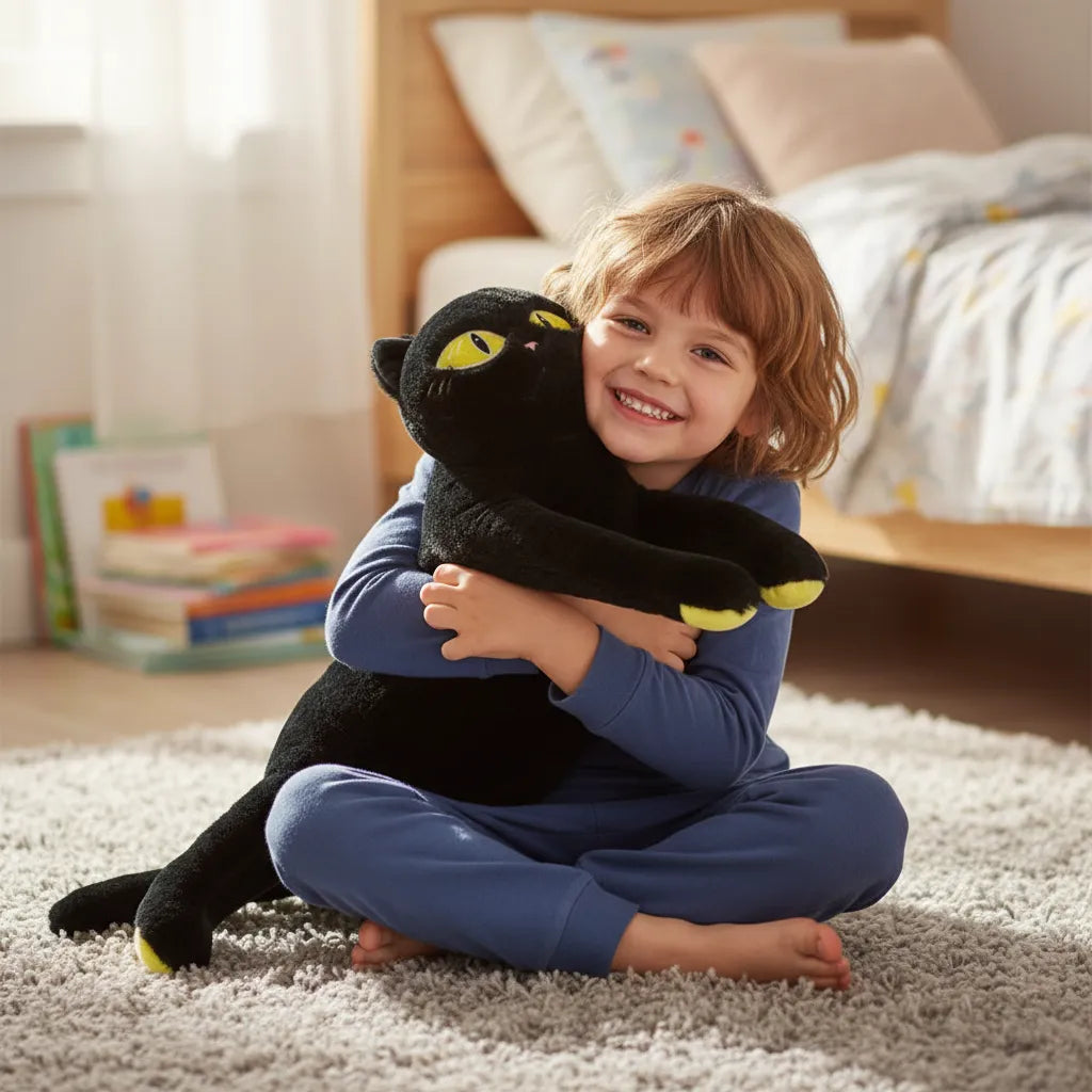 Peluche Gatito Negro Largo