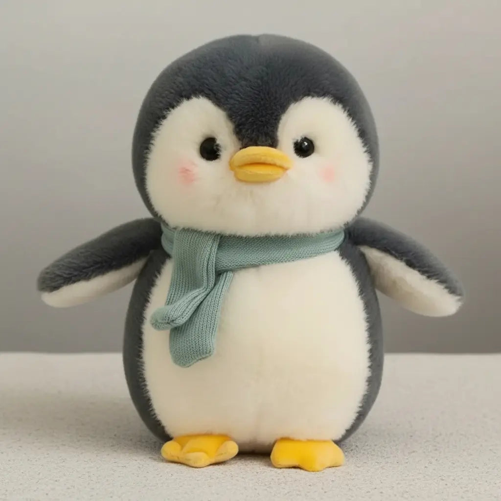 Peluche Pingüino Kawaii con Bufanda