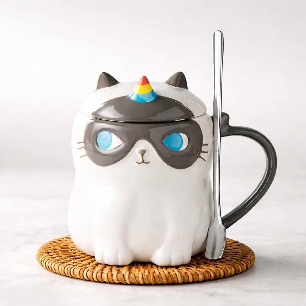 Taza Gato Unicornio Kawaii