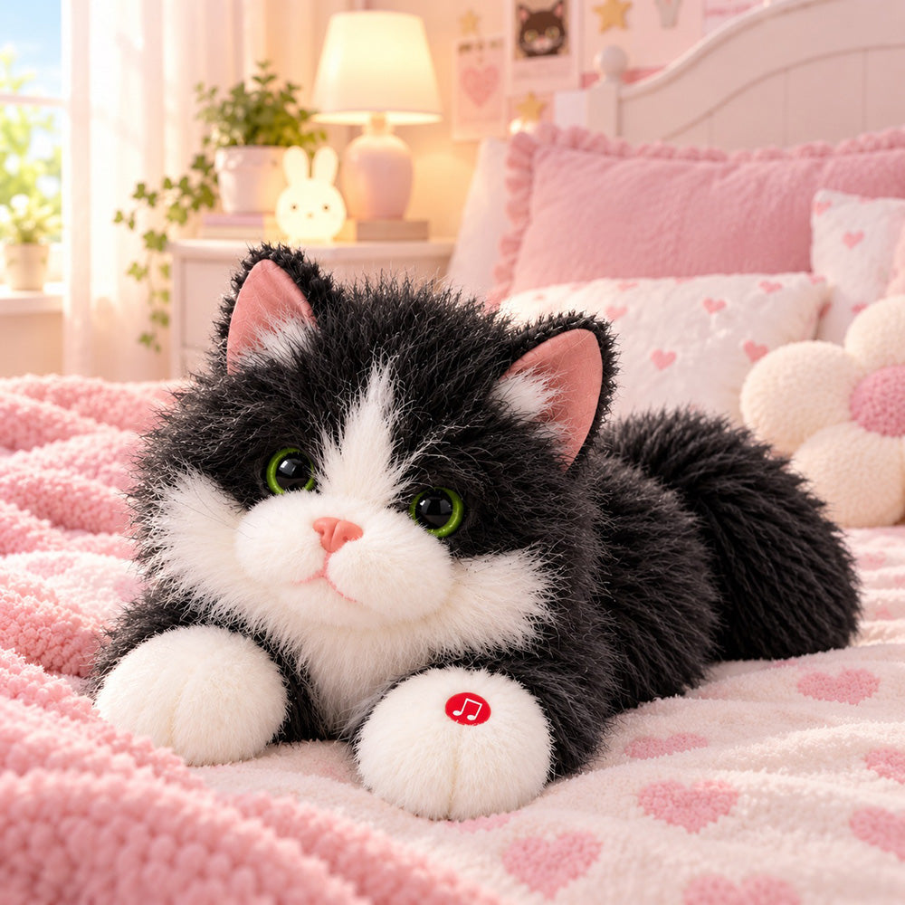 Peluche Gato Negro con Sonido 35 cm