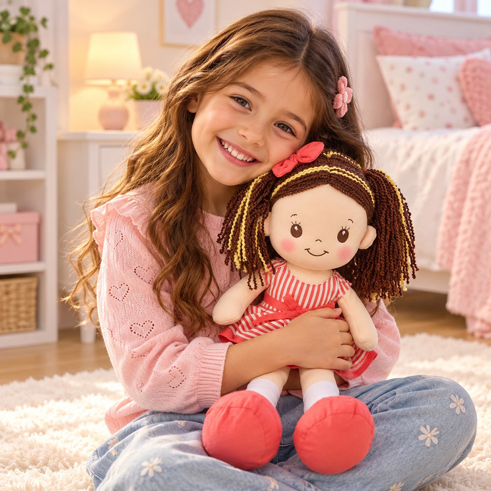 Peluche Muñeca de Trapo con Sonido 40 cm