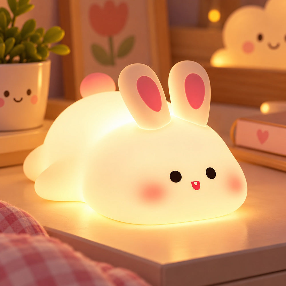 Lámpara espanta cuco Conejo Rosa kawaii LED recargable - foto 2