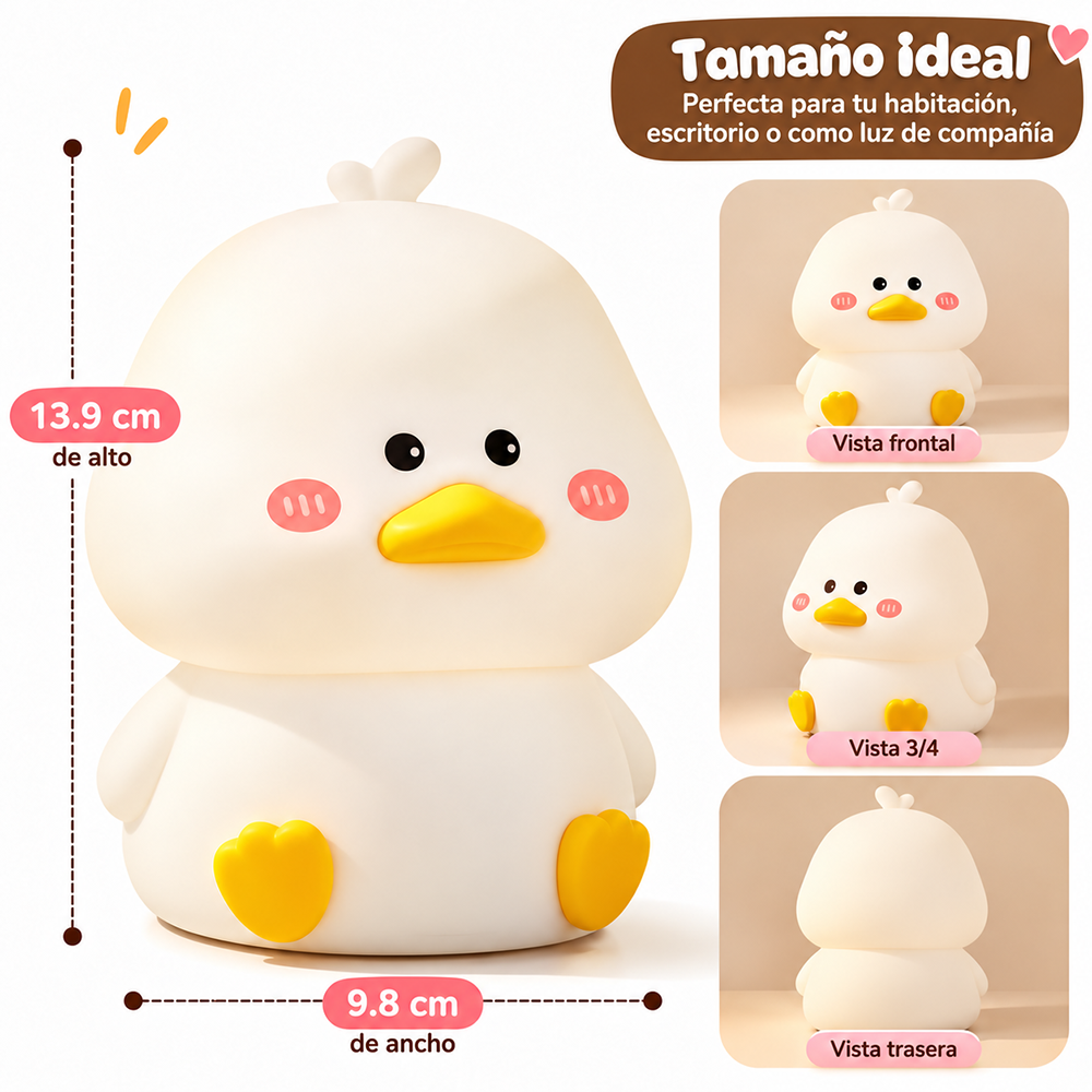 Lámpara espanta cuco Patito kawaii LED recargable - foto 6
