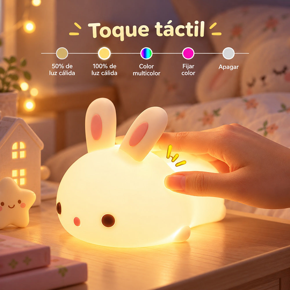 Lámpara espanta cuco Conejo Blanco kawaii LED recargable - foto 4