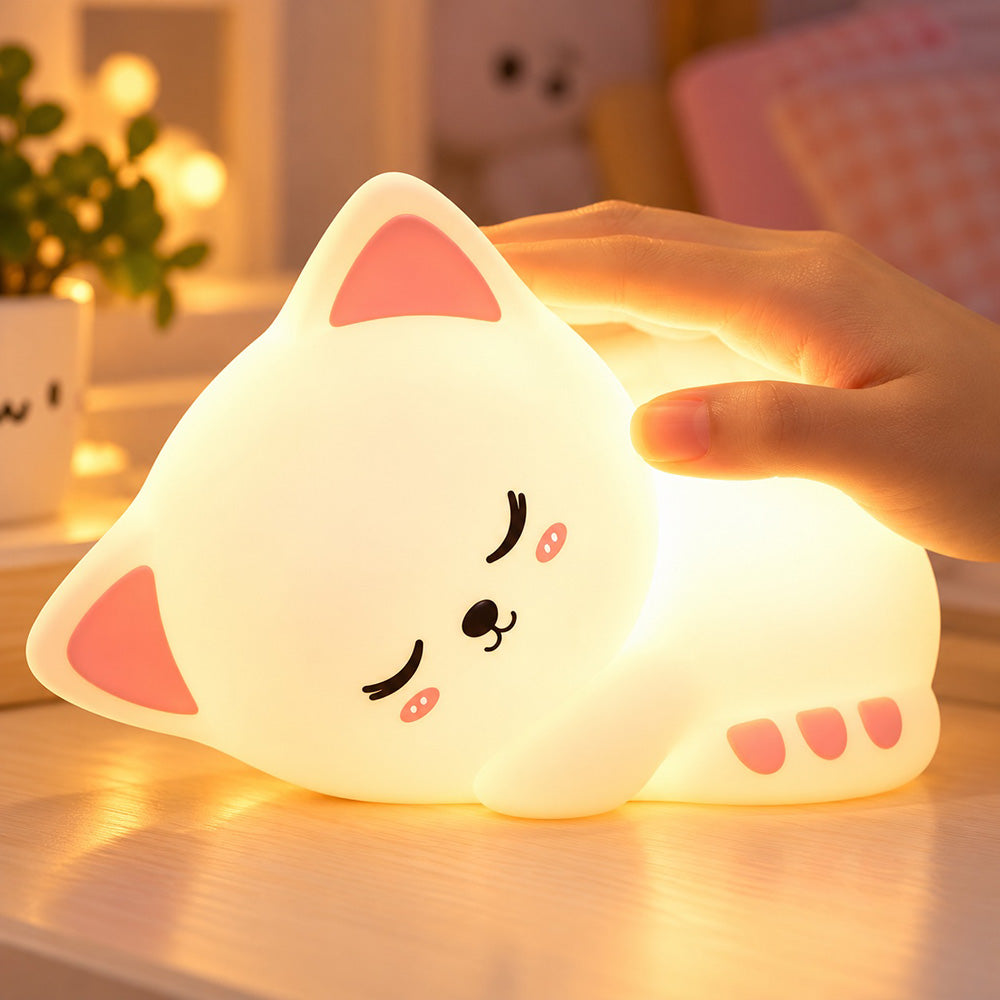Lámpara espanta cuco Gato Durmiendo kawaii LED recargable - foto 3