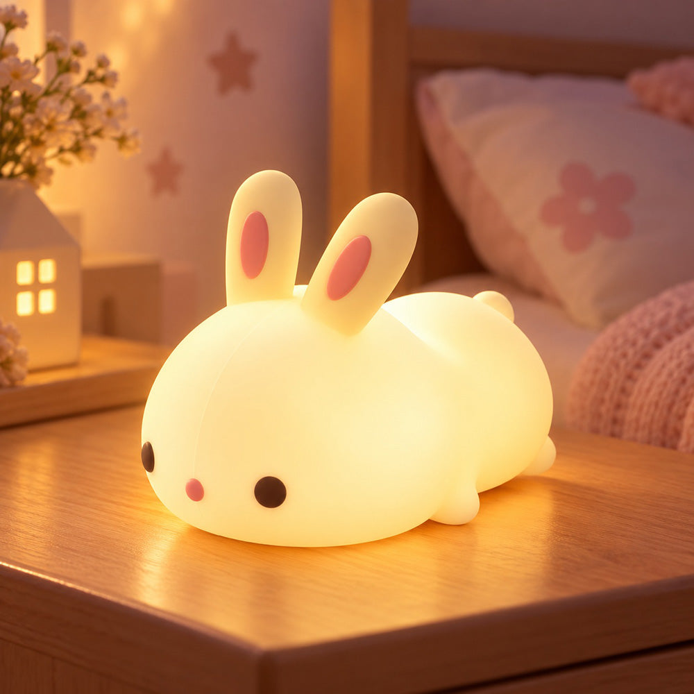 Lámpara espanta cuco Conejo Blanco kawaii LED recargable - foto 2