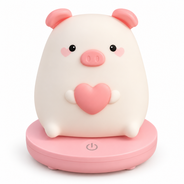 Lámpara espanta cuco Cerdito Tiny kawaii LED recargable