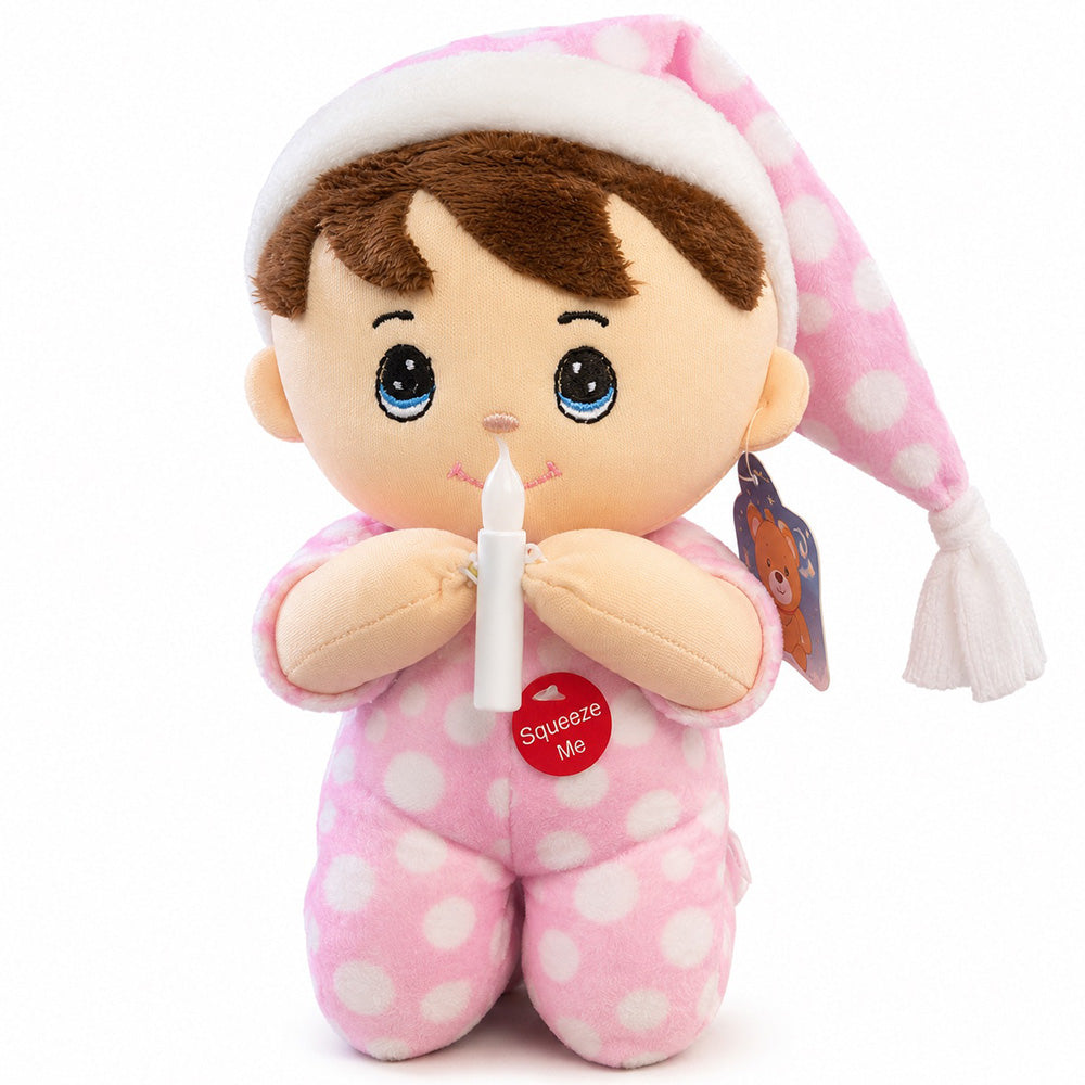 Peluche Niña Rezando con Luz y Sonido 26 cm
