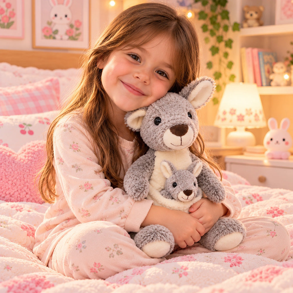 Peluche Canguro con Bebé 40 cm