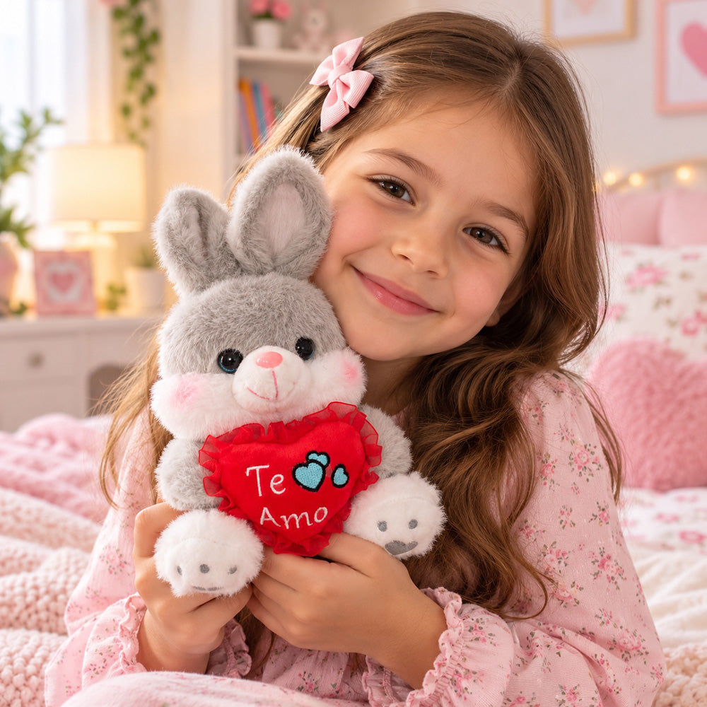 Peluche Conejo con Corazón 22 cm