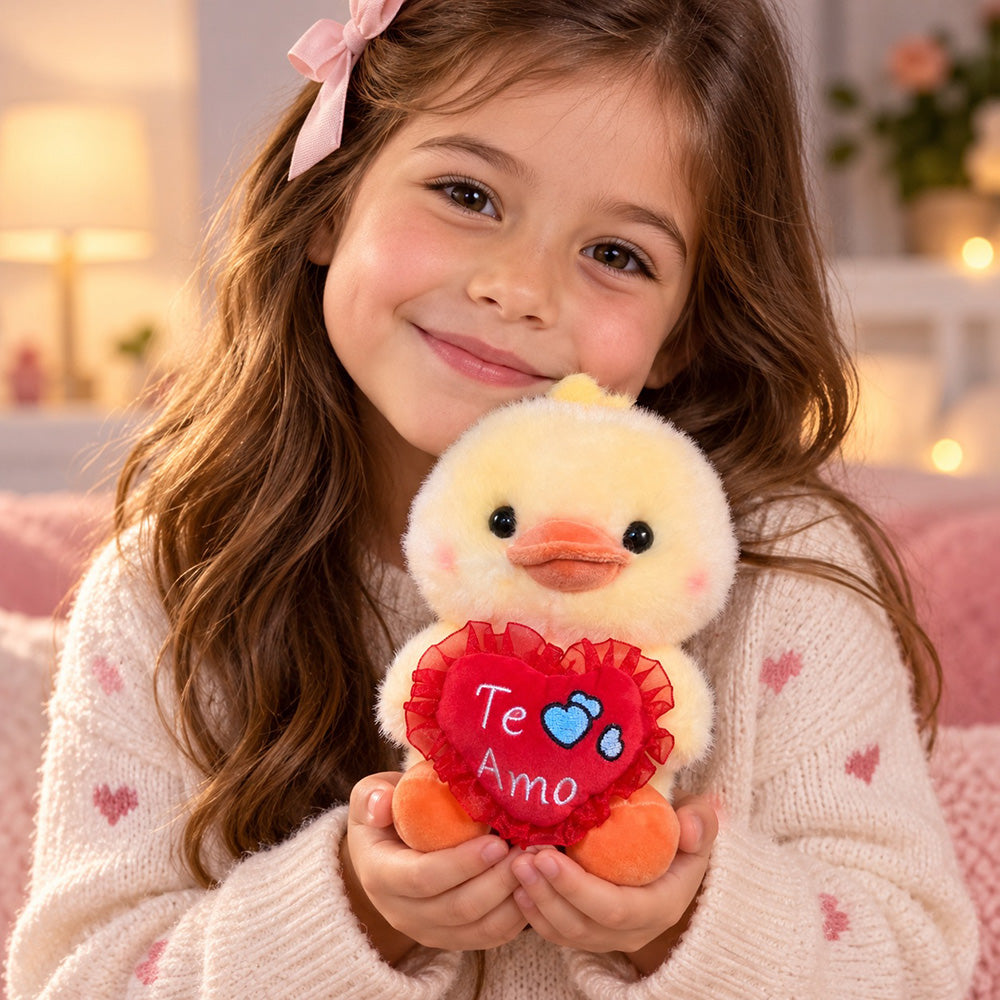 Peluche Pollito con Corazón 22 cm
