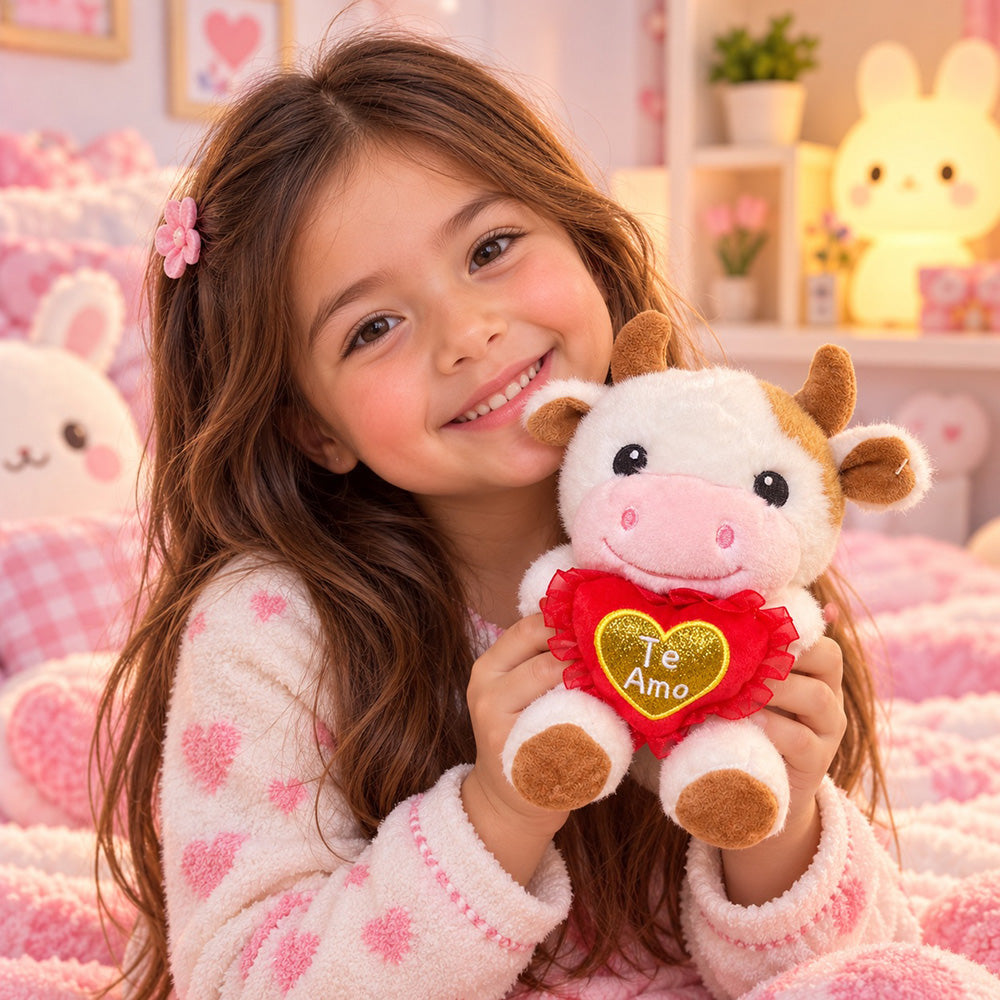 Peluche Vaca con Corazón 20 cm