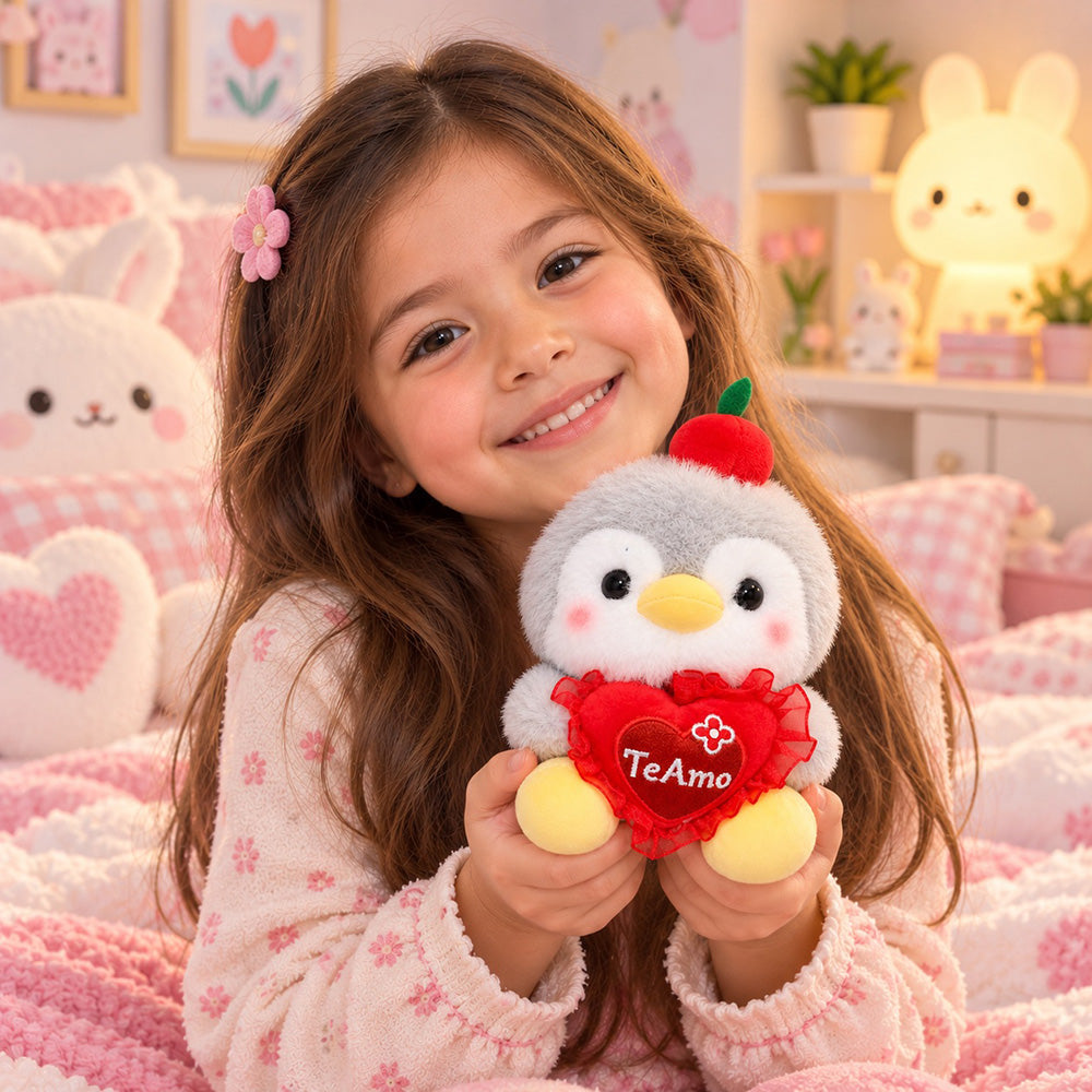 Peluche Pingüino con Corazón 20 cm