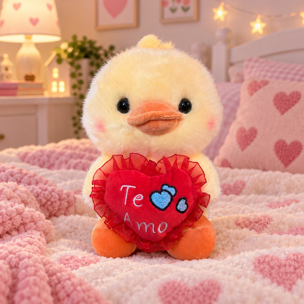 Peluche Pollito con Corazón 22 cm