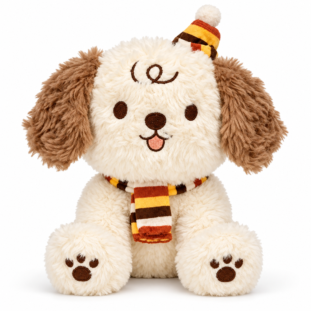 Peluche Perro con Bufanda 20 cm