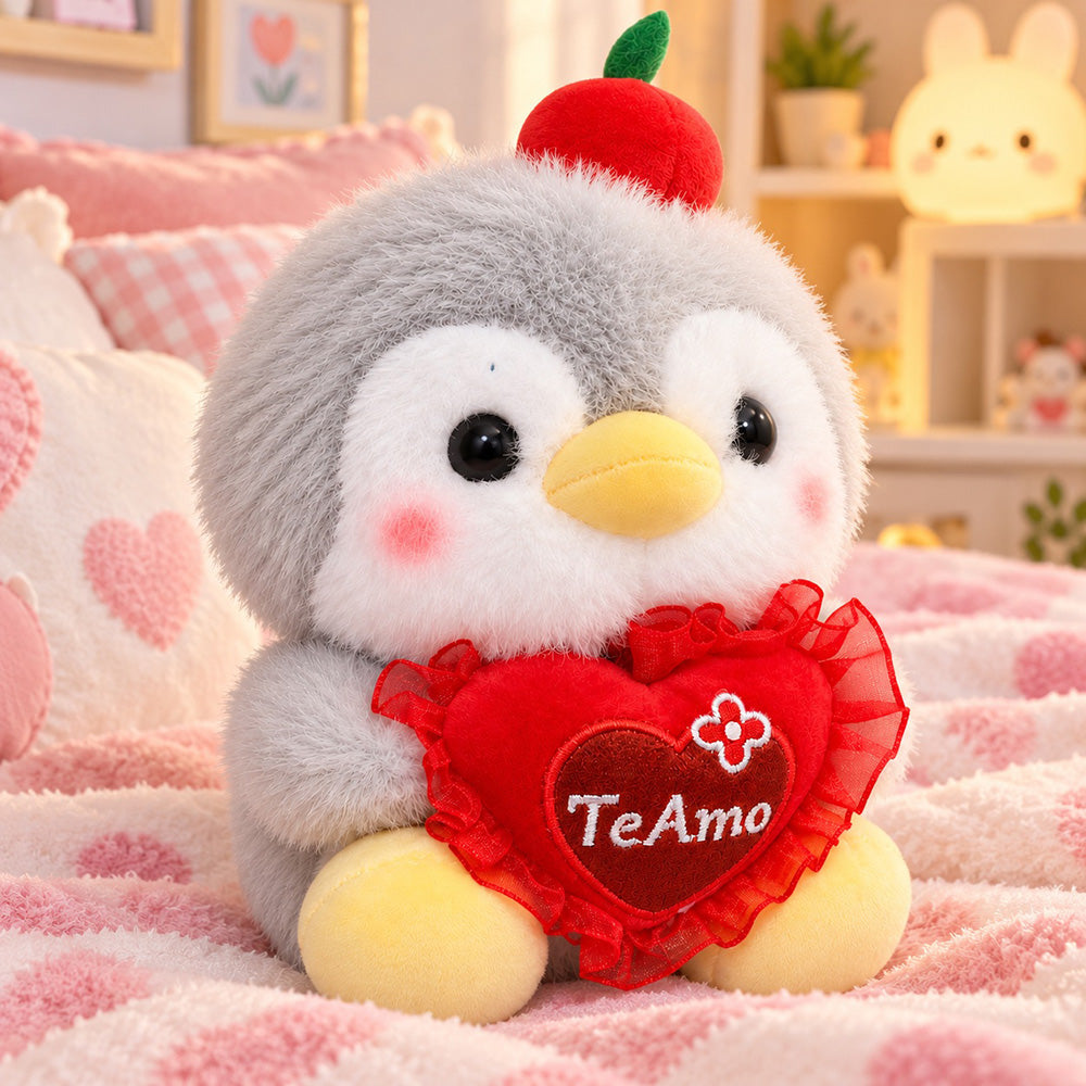 Peluche Pingüino con Corazón 20 cm