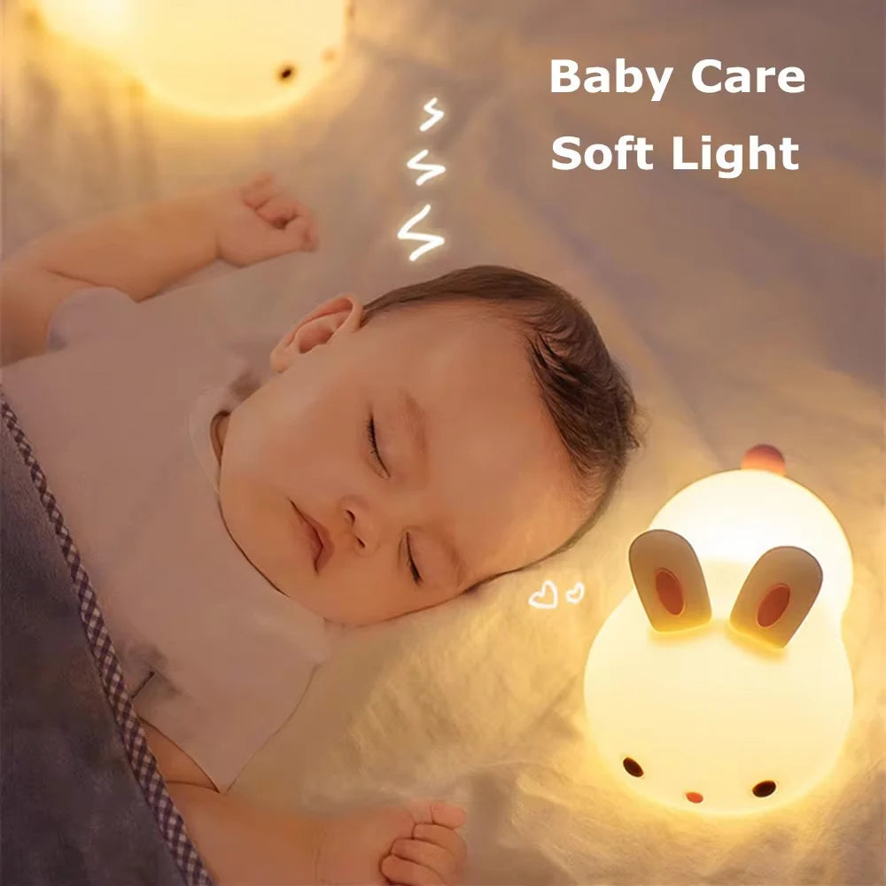Lámpara Conejito Kawaii LED de Silicona