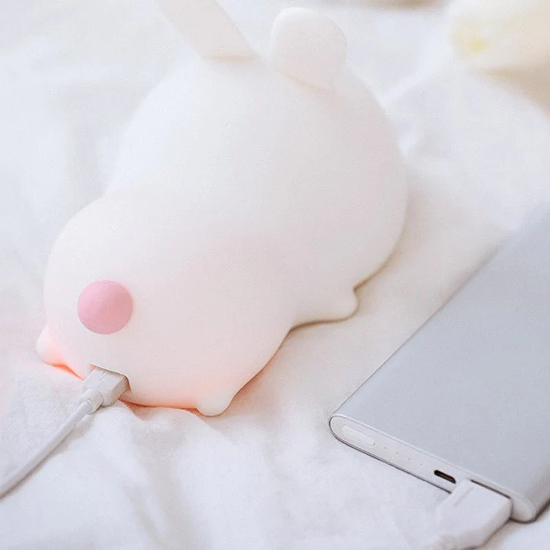 Lámpara Conejito Kawaii LED de Silicona