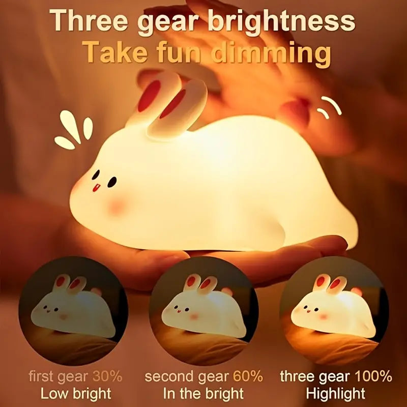 Lámpara Conejito Kawaii LED de Silicona