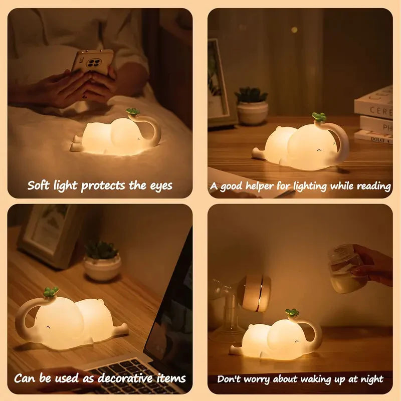 Lámpara Elefante Kawaii LED de Silicona