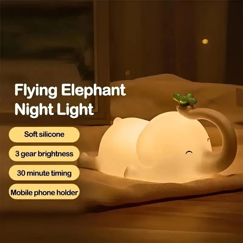 Lámpara Elefante Kawaii LED de Silicona