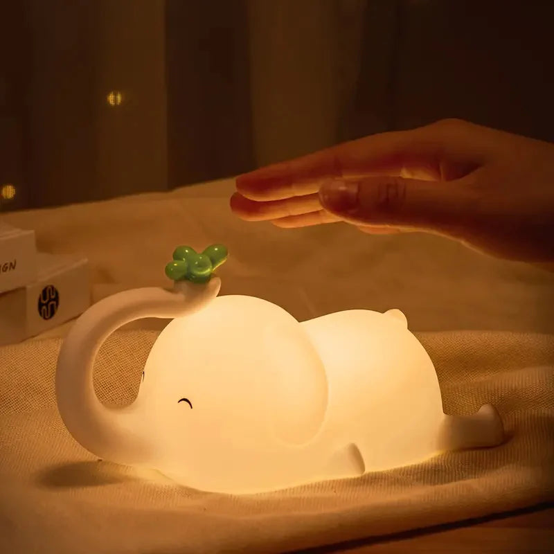 Lámpara Elefante Kawaii LED de Silicona