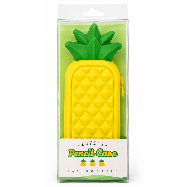 Estuche Kawaii Piña de Silicona
