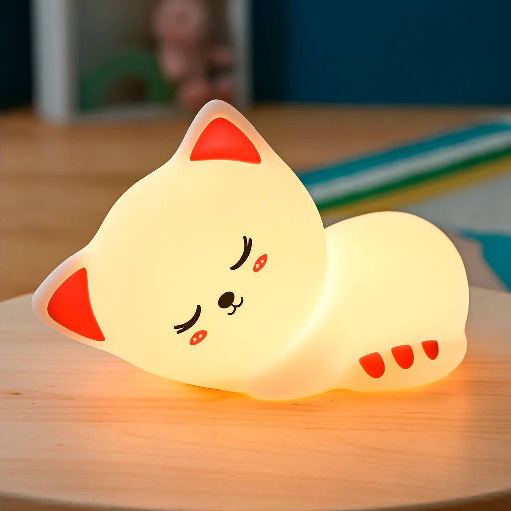 Lámpara Gatito Durmiendo Kawaii LED de Silicona