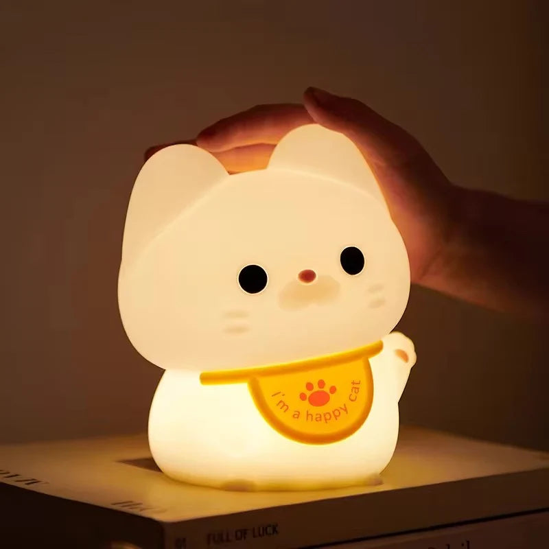 Lámpara Gatito Baby Kawaii LED de Silicona