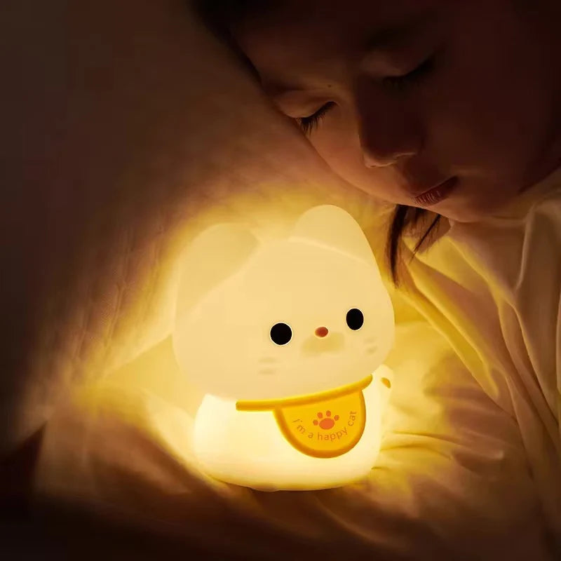Lámpara Gatito Baby Kawaii LED de Silicona