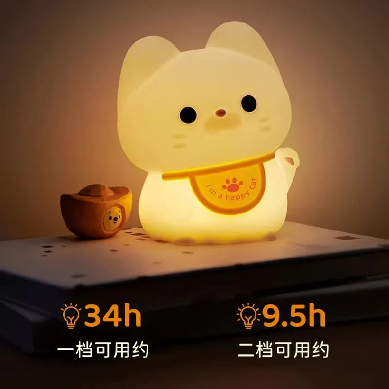 Lámpara Gatito Baby Kawaii LED de Silicona