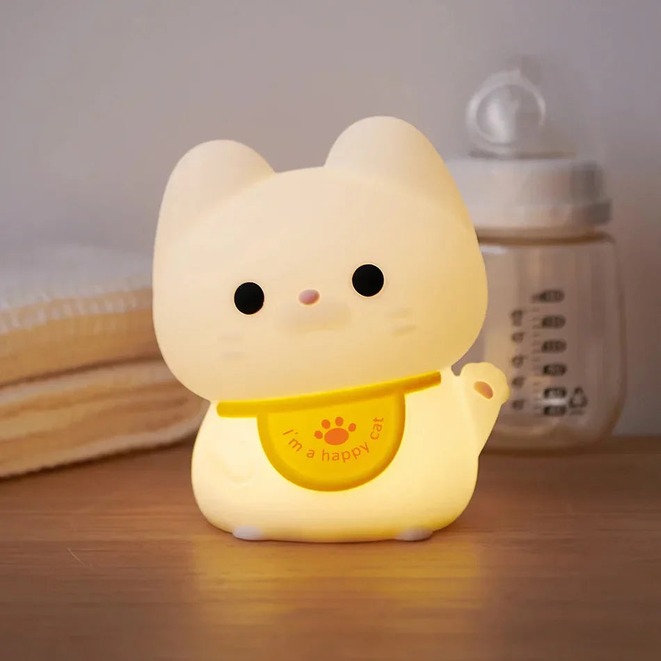 Lámpara Gatito Baby Kawaii LED de Silicona