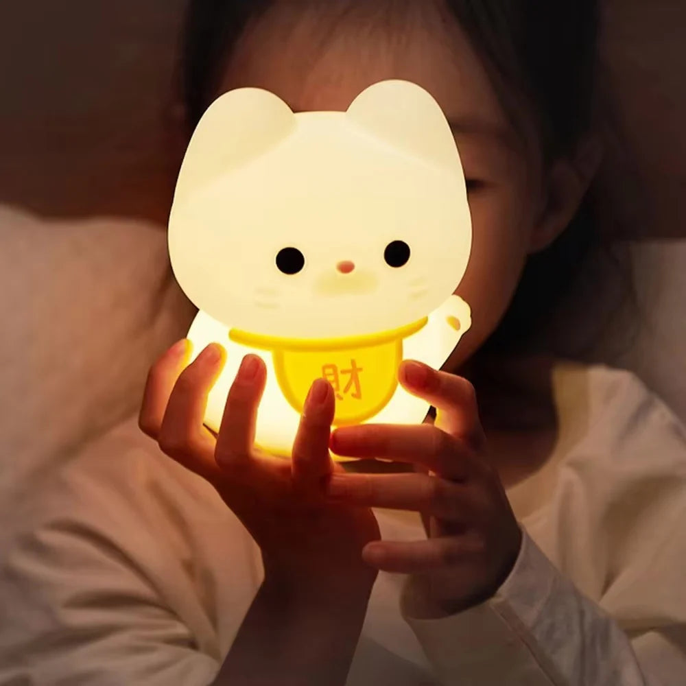 Lámpara Gatito Baby Kawaii LED de Silicona