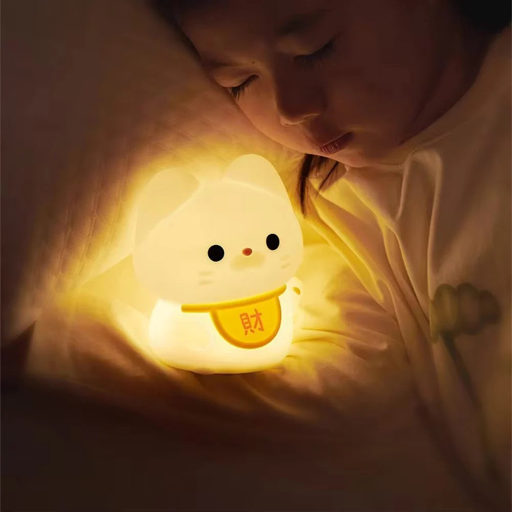 Lámpara Gatito Baby Kawaii LED de Silicona