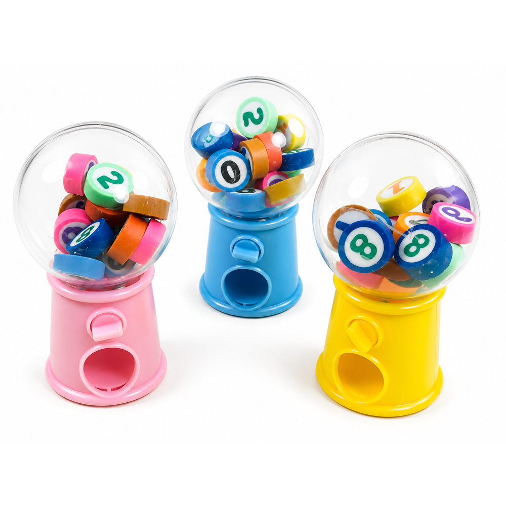 Gomas de Borrar Mini Dispensador Kawaii Retro
