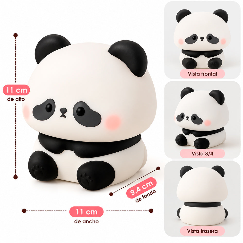 Lámpara espanta cuco Panda Multicolor kawaii LED recargable - foto 4