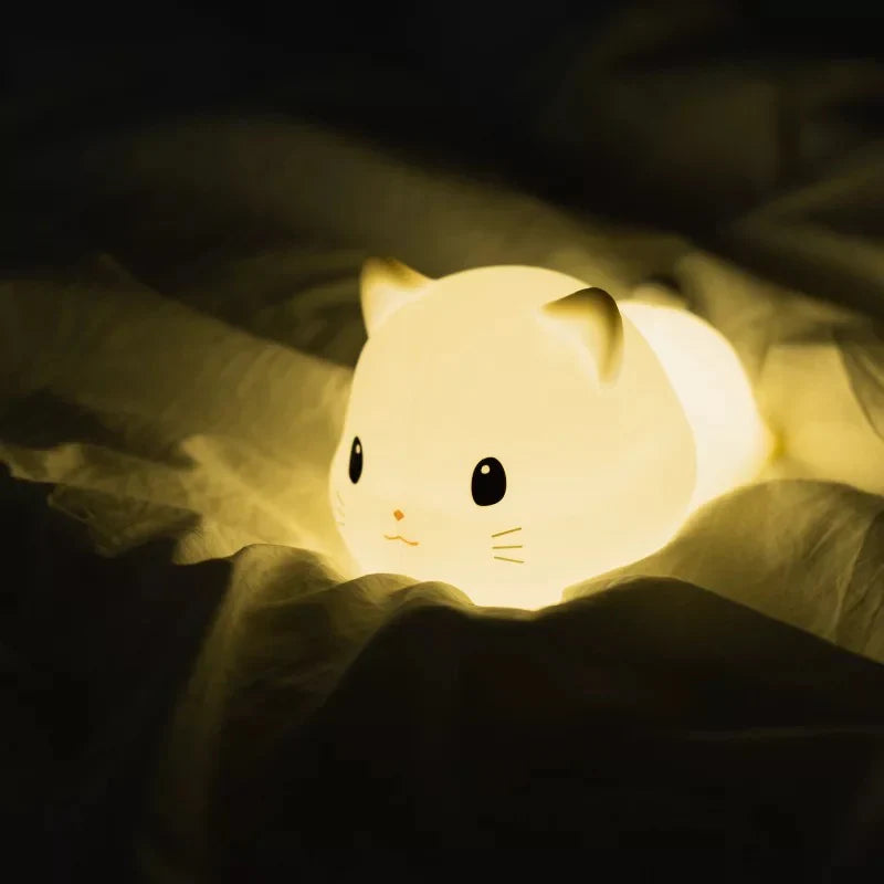 Lámpara Gatito Kawaii LED de Silicona