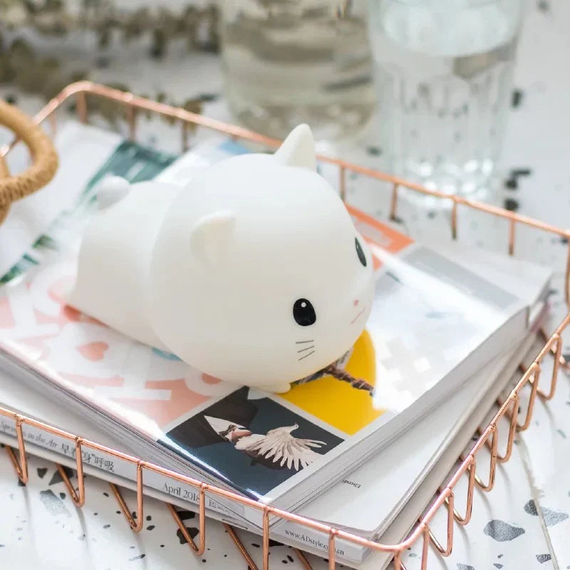 Lámpara Gatito Kawaii LED de Silicona