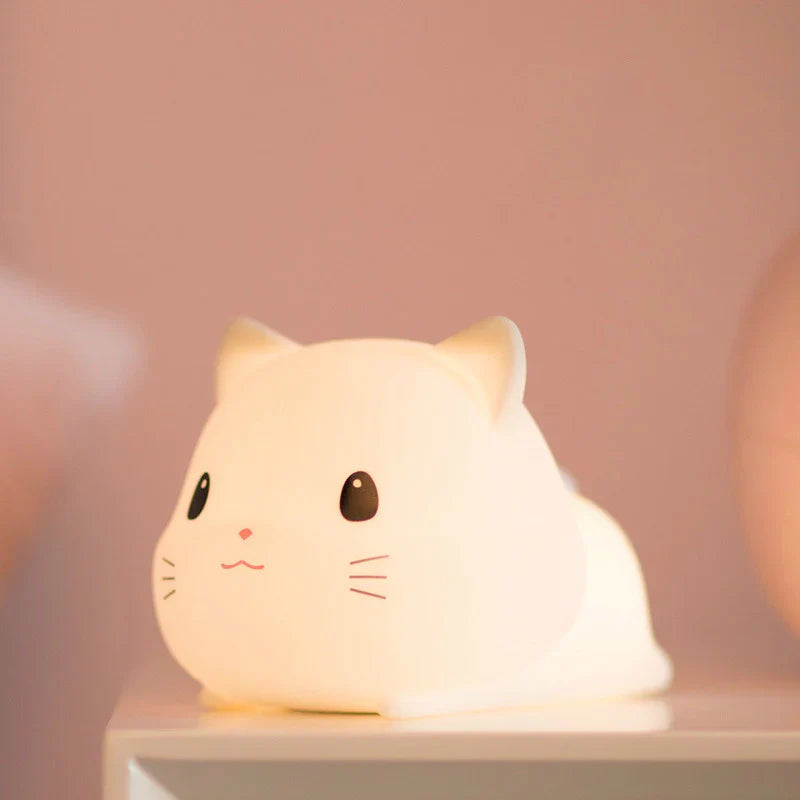 Lámpara Gatito Kawaii LED de Silicona