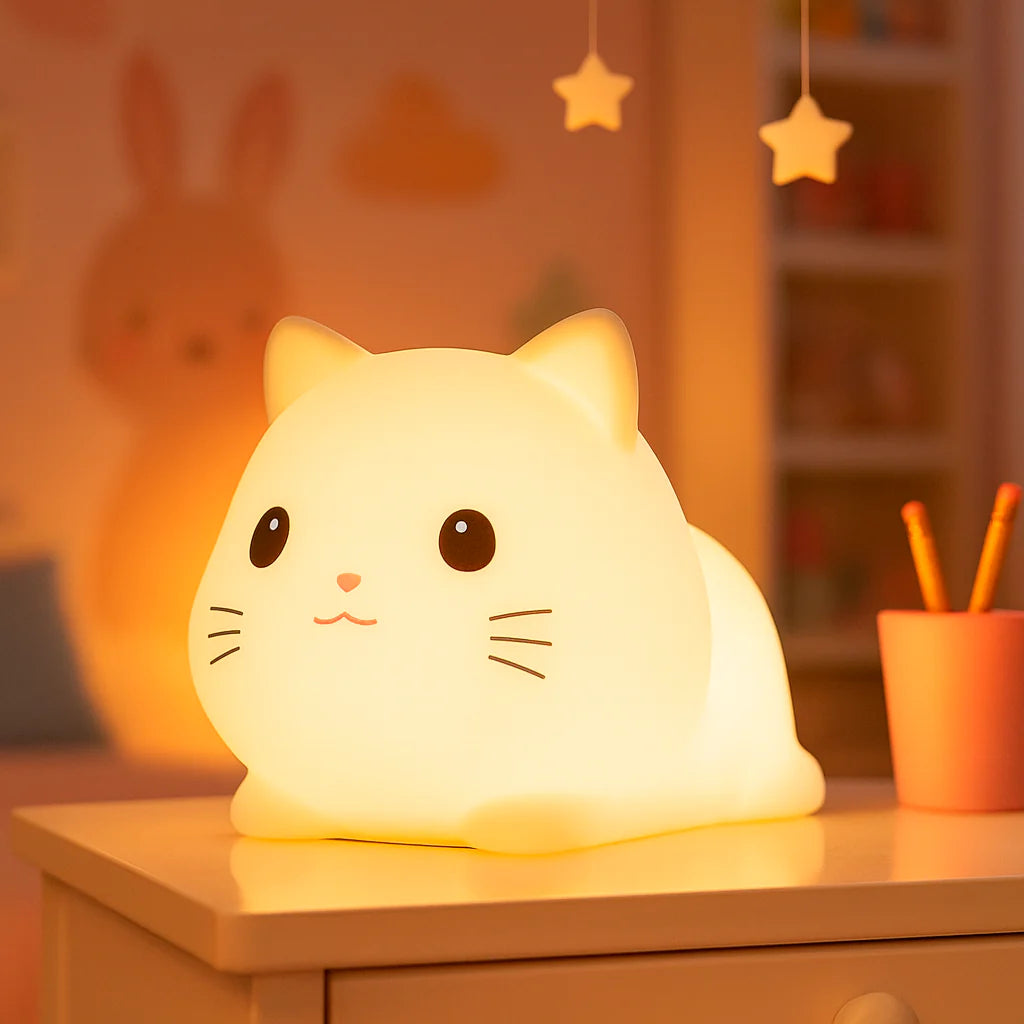 Lámpara Gatito Kawaii LED de Silicona