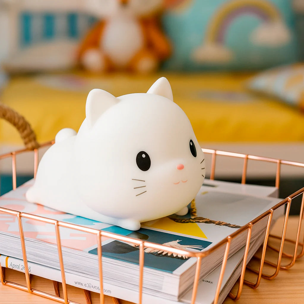 Lámpara Gatito Kawaii LED de Silicona
