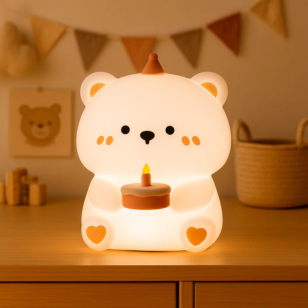 Lámpara Osito Birthday LED Kawaii