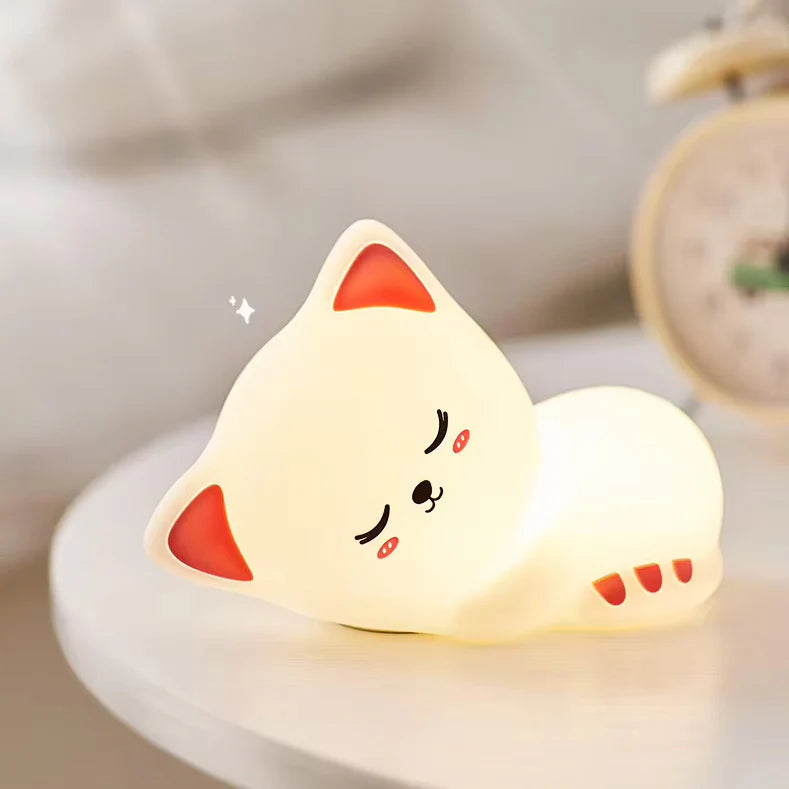 Lámpara Gatito Durmiendo Kawaii LED de Silicona