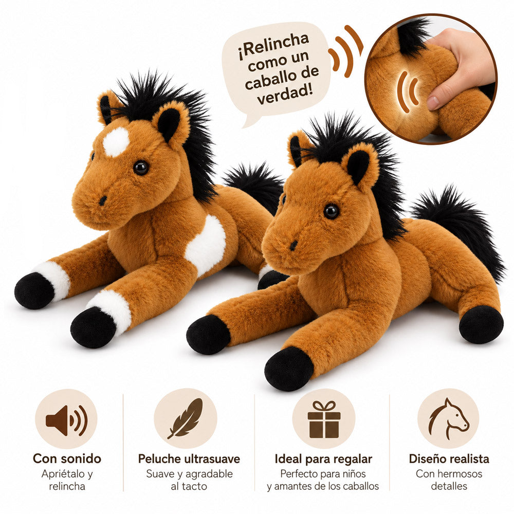 Peluche Caballo con Sonido 30 cm