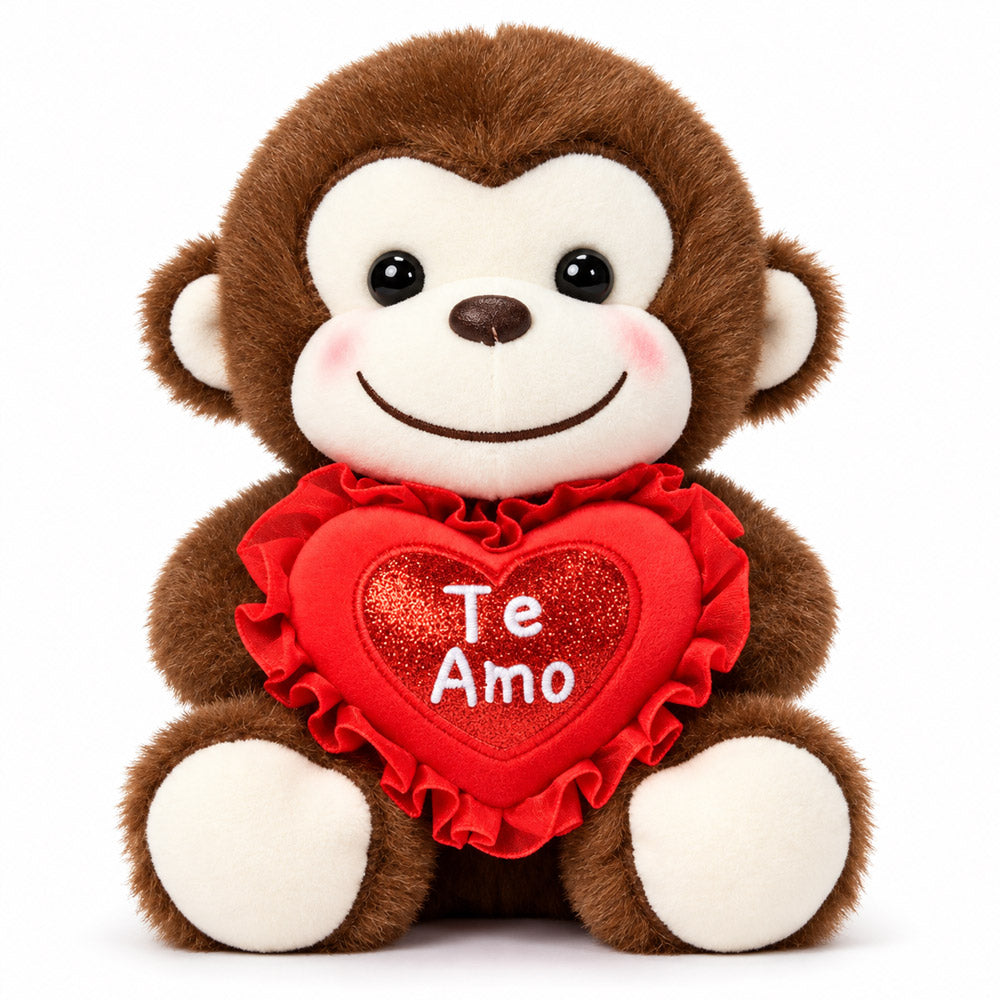Peluche Mono con Corazón 20 cm