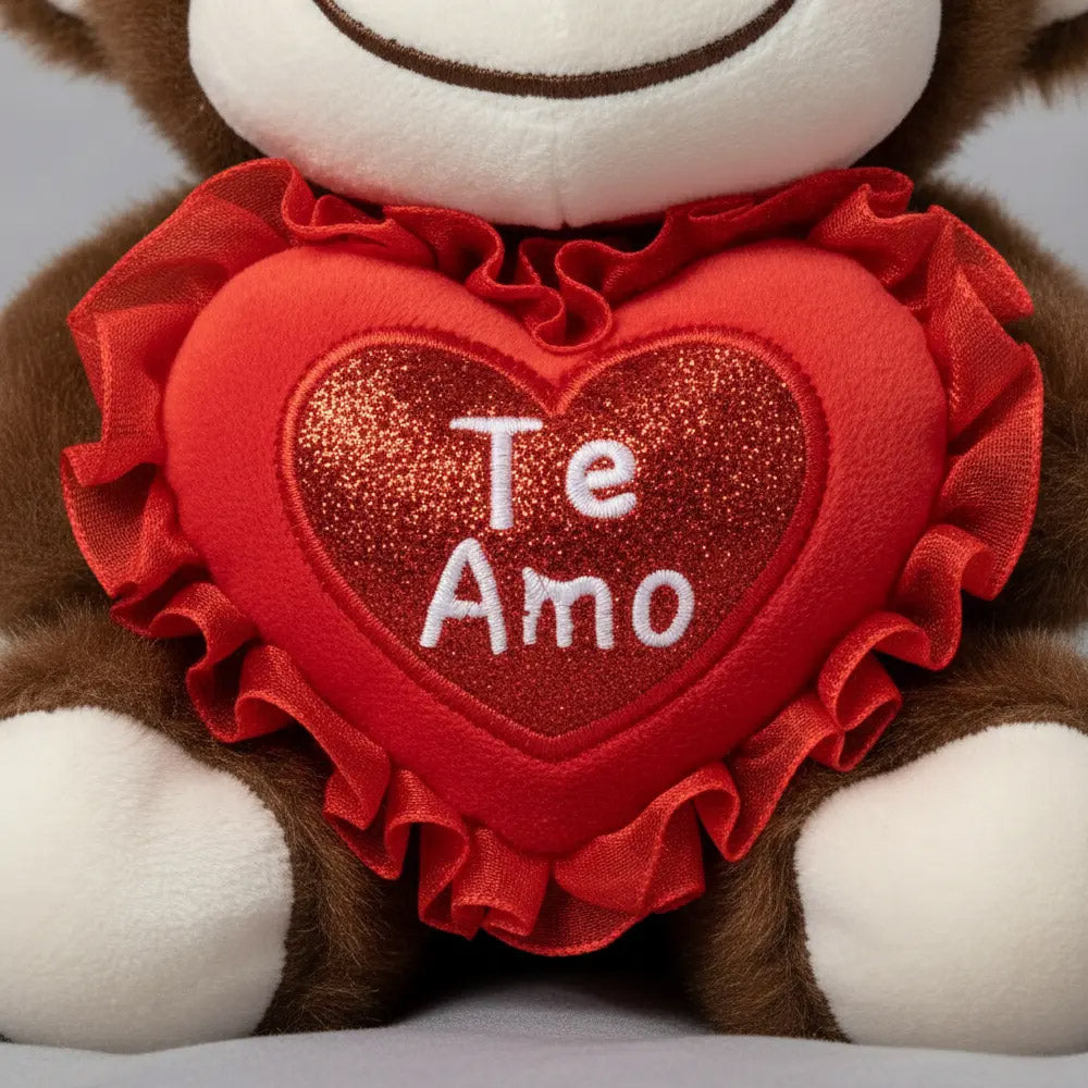 Peluche Mono con Corazón 20 cm