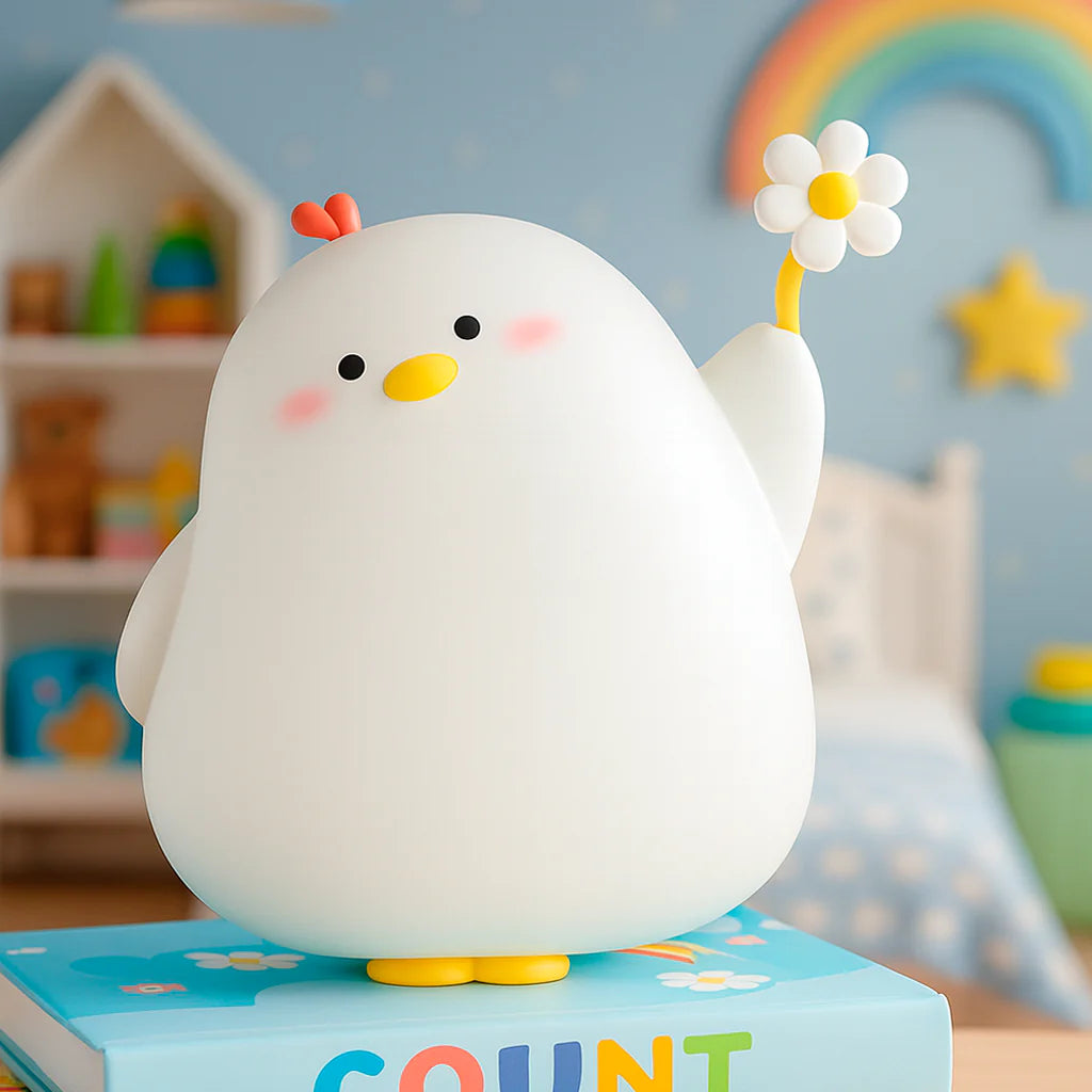 Lámpara Gallinita Kawaii LED de Silicona