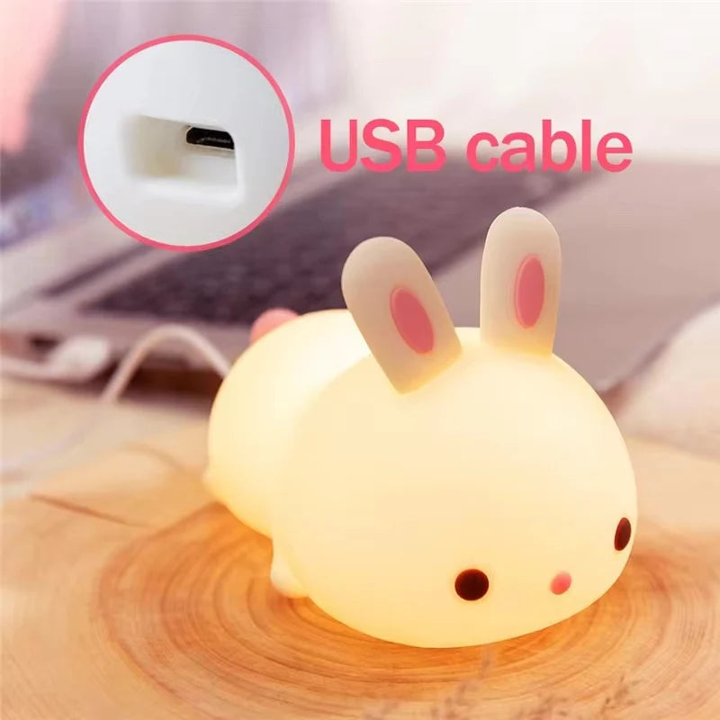 Lámpara Conejito Kawaii LED de Silicona