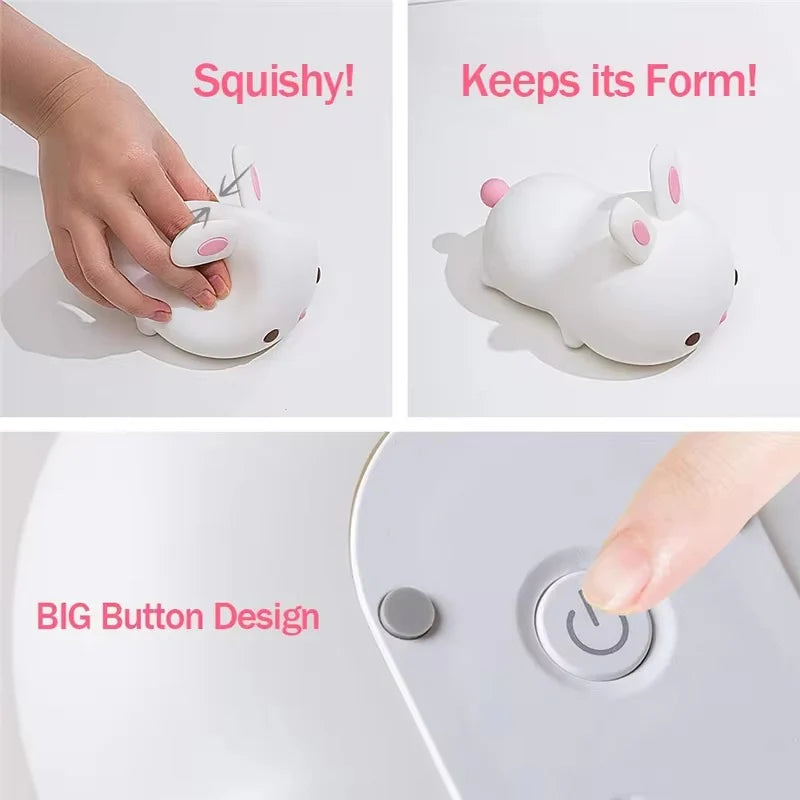Lámpara Conejito Kawaii LED de Silicona